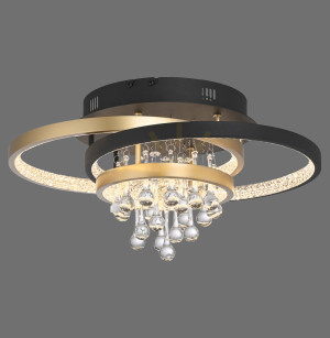 Plafón ROTAZO 6267-68 čierny 1xLED