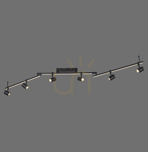 Plafón BARIK 6526-18 Black 7xGU10