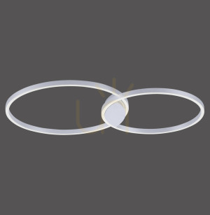 Q-KATE plafond 6589-95 Silver 2xLED