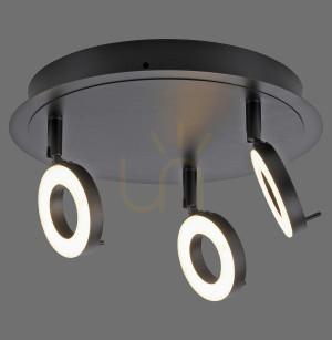 SILEDA plafond 6788-13 Antracit 3xLED