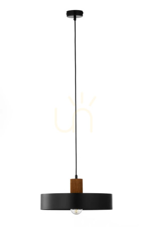 Závesná lampa Sigma RIF WOOD 1 L čierna/svetlohnedá 41860