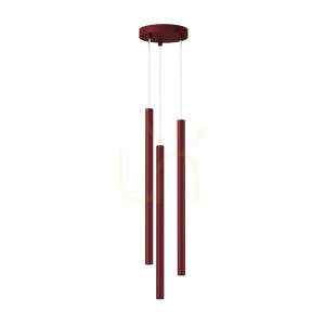 Závesné svietidlo Sigma SOPEL 3 maroon G9 RAL 3005 41831