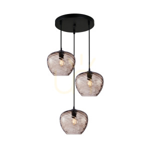 Závesné svietidlo Italux Bresco čierne 3x E27 PND-3033-3A-BK-CF