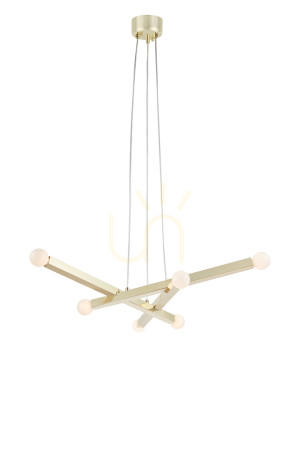 Prívesné svetlo Markslojd Stack 6xE14 mosadz 80 cm 109157