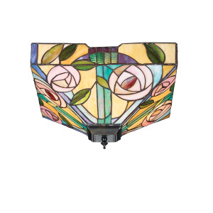 Plafond Interiors Tiffany multicolor sklo oceľ 2xE27 70699