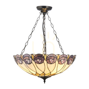 Hutchinson Tiffany závesná lampa Multicolor 111872 Interiéry.