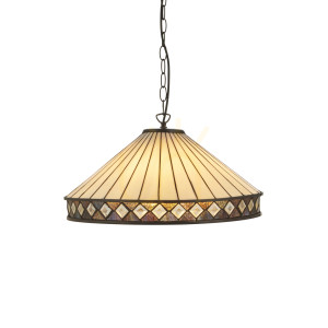 Závesné svietidlo Interiors Fargo Tiffany 3xE27 multicolor 50 cm 111961