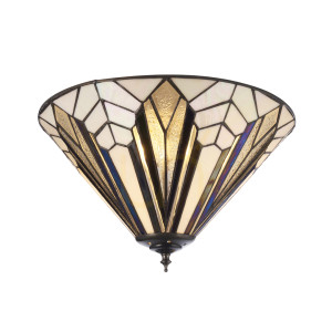 Plafón Interiors Astoria Tiffany viacfarebný sklo oceľ 40 cm 112191