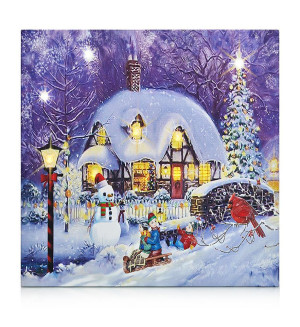 LED dekorácia Markslojd House viacfarebná tkanina 30x30 cm 704361