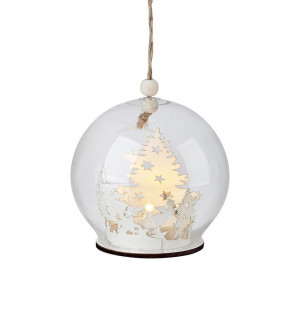 LED sklenená stolná dekorácia Markslojd MYREN strom 9 cm transparentná 704323