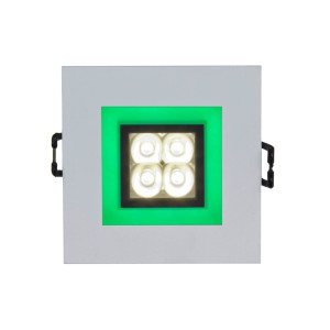 Fiale 4 LED 4 X1 W 30 St 230 V štvorec so zeleným rámom Ww Leds