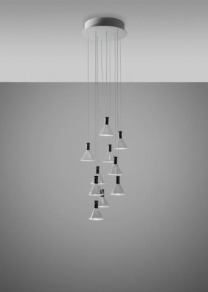 Závesná lampa Fabbian Multispot F32 31cm - 10 - chróm - F32 A43 00