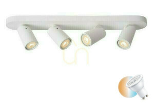 Plafón Lucide XYRUS biely LED 4x GU10 23954/21/31