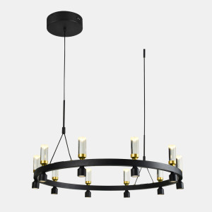 Závesná LED lampa Italux Almelo čierna 49W 3000K PND-83812-20