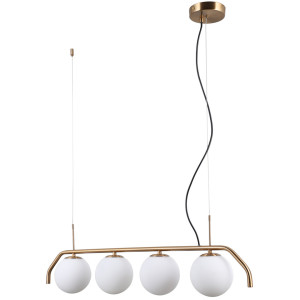 Závesné svietidlo Italux Carimi 4x LED mosadzné biele PND-3300-4-HBR