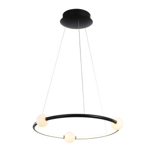 Závesná LED lampa Italux Lausanne čierna 36W 3000K IP20 PND-20112035-1A-BL