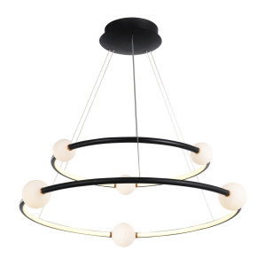 Závesné LED svietidlo Italux Lausanne čierne 86W PND-20112035-2A-BL