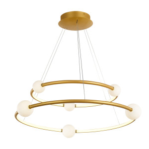 Závesná LED lampa Italux Lausanne 86W 3000K zlatá PND-20112035-2A-GD