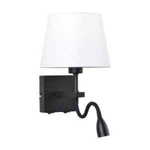 Nočná lampa Italux Norte čierna E27 2-žiarovka WL-1122-2-BL-BM-RO-WH