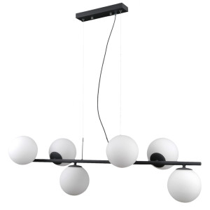 Závesné svietidlo Italux Raddi 6x LED biela antracit PND-5510-6-BK