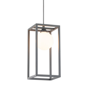 Prívesné svietidlo Italux šedé sklo retro 14 cm MD-BR4367-D1 GR