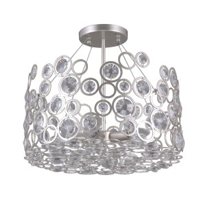 Plafón Italux strieborný krištáľový 5xE14 PNPL-33064-5-CH.S