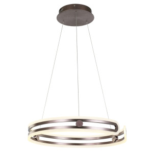 Závesná LED lampa Italux Kiara hnedá 60 cm 80W MD17016002-1E COFFE
