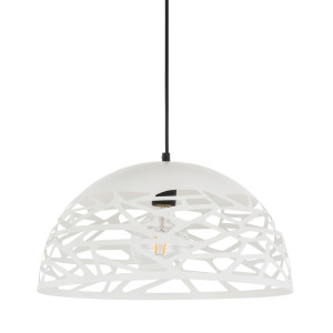 Prívesná lampa Italux biela oceľ E27 40 cm MA05131C-001-01