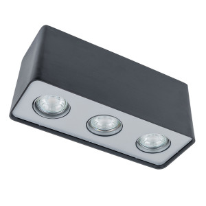 Povrchové svietidlo Italux Harris čierne GU10 3x LED FH31433S-BL