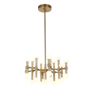 Závesná LED lampa Italux Giovanna 65W biela/sklo 60 cm MX16009008-25A B