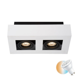 Povrchové svietidlo Italux Casemiro biele GU10 2x LED IP20 IT8001S2-WH/BK