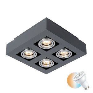 Povrchové svietidlo Italux Casemiro čierne GU10 4x50W IT8002S4-BK/AL