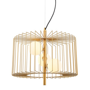 Závesná lampa Italux Daren 3x G9 zlatá biela MDM-3937/3 GD