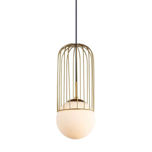Prívesná lampa Italux zlatá E27 15 cm MDM-3939/1 GD