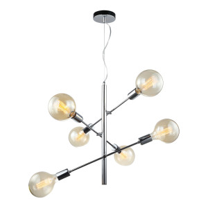 Závesná lampa Italux Madalyn 6x E27 chróm MDM3582/6 CH