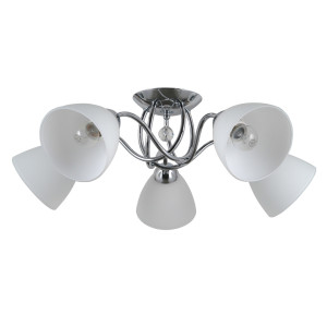 Luster Italux Lugano chróm/biela 5xE27 PND-5643-5
