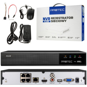 Rejestrator do monitoringu Protec PR-NVR2104-4K/P - 8 kanałowy (4x PoE)