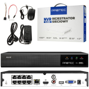 Rejestrator do monitoringu Protec PR-NVR2108-4K/P - 16 kanałowy (8x PoE)