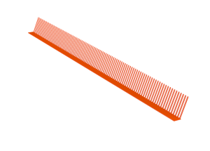 Grzebień okapu 60mm x 1m wróblówka kolor Kolor Cegła RAL 8005