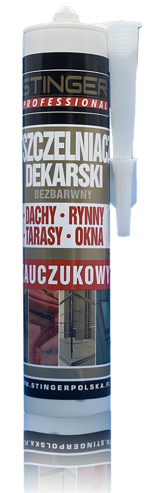 Uszczelniacz dekarski kauczykowy STINGER 300ml kolor BEZBARWNY