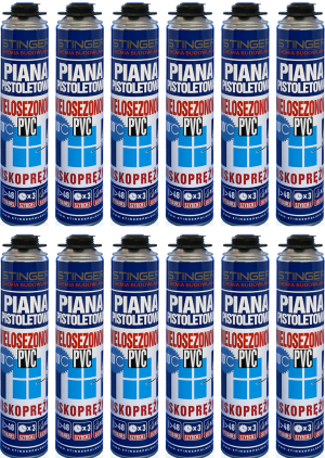 12szt Piana pistoletowa niskoprężna PVC STINGER ZIMOWA- 10° 750ml