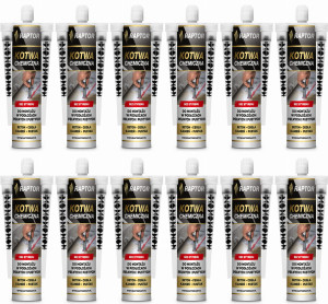 12szt Kotwa Chemiczna RAPTOR 300ML BEZ STYRENU PESF - Dwa mieszacze