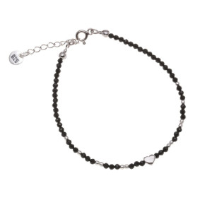 Bransoletka srebrna z kamieni naturalnych Spinel Basic
