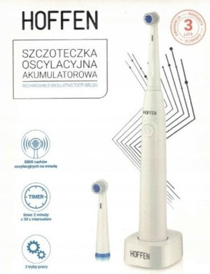 Szczoteczka Oscylacyjna Akumulatorowa Hoffen Biała