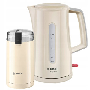 Zestaw Bosch Czajnik TWK3A017 + Młynek do kawy