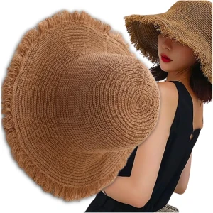Kapelusz słomiany damski plażowy czapka elegancki boho