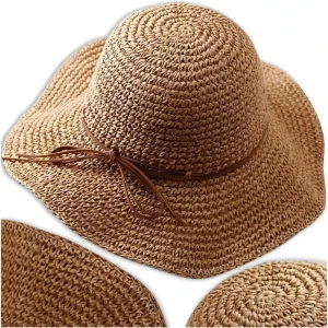 Kapelusz słomiany damski plażowy czapka elegancki
