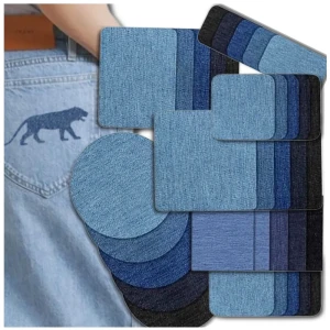 Duży zestaw 30 sztuk łatki jeans spodnie TERMO ŁATA