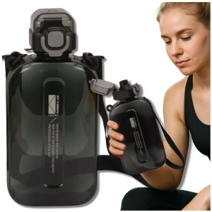 Butelka 750ml bidon sportowy do biegania TRESSARI na wodę solidna czarna PC