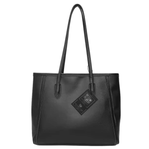 BAD&BAGS torebka damska skórzana shopper klasyczna czarna